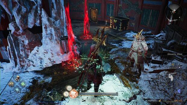 Nioh 3 - Santuario diab�lico  abandonado, ubicaci�n del cofre en la planta alta de la pagoda del sudeste de Rokuhara