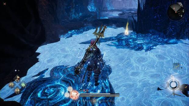 Nioh 3 - Ciudad helada, �rbol ardiente: Takechiyo sufre de congelaci�n al estar en una de las zonas heladas del palacio