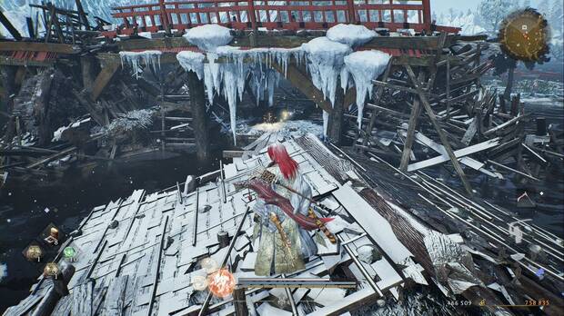 Nioh 3 - Pensamientos heredados, ubicaci�n del Pergamino oculto de Beneki (parte superior) en la zona nordeste de Hachijo