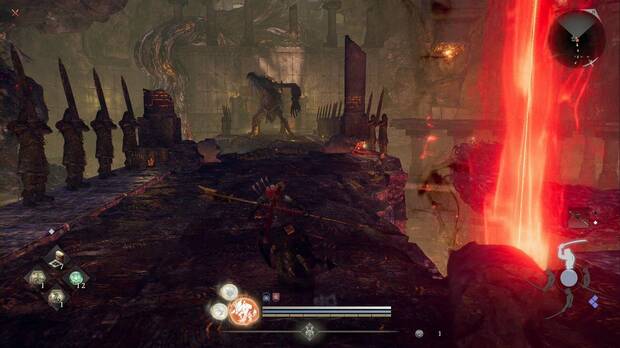 Nioh 3 - Ra�ces oscuras, Jefe gaki en medio del puente antes de la secci�n inferior del santuario del �rbol Espiritual