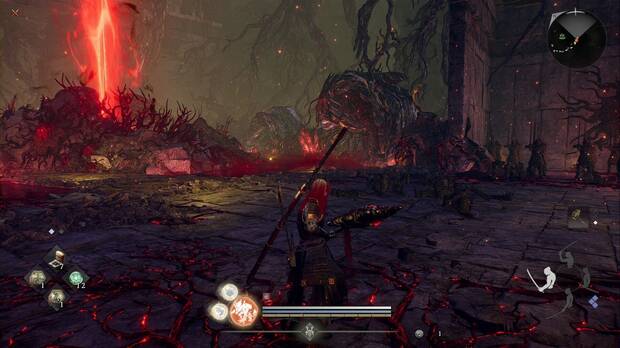 Nioh 3 - Ra�ces oscuras, zona final antes del jefe en la parte inferior del �rbol Espiritual