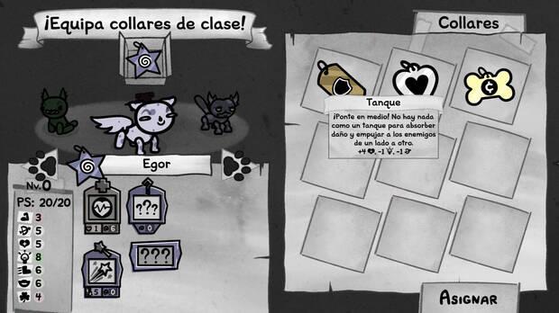 Antes de lanzarte a la 'run' tienes que elegir la clase de cada gato en base a sus habilidades preestablecidas.