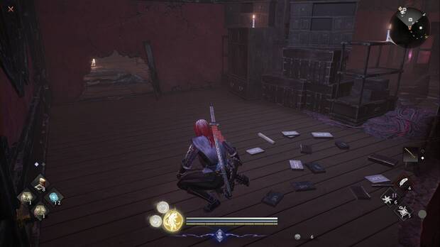 Nioh 3 - El dulce sonido de las cuerdas, agujero en la esquina nordeste del pasillo con enemigos, nada m�s cruzar el puente