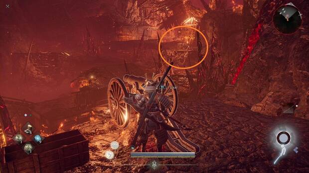 Nioh 3 - Bestia del inframundo, ubicaci�n del tercer ca��n en la zona norte de la parte sudeste de Shichijo