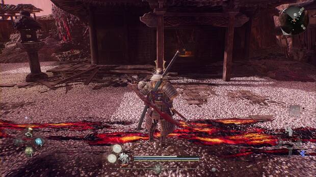 Nioh 3 - Bestia del inframundo, casa con un cofre en la zona tras el samur�i que disparaba con un ca��n