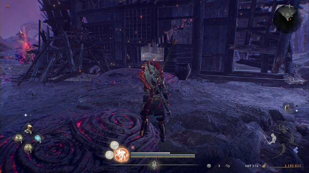 Nioh 3 - Templo maldito, ubicaci�n de la caba�a donde est� la fuente termal de Sanjo cera del final del Purgatorio