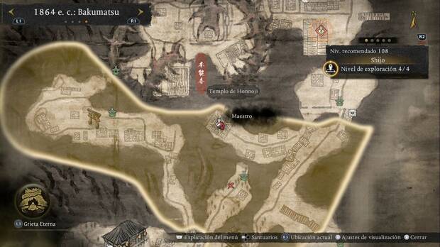 Nioh 3 - Maestros en Shijo, ubicaci�n de Yasusuke Sawamura