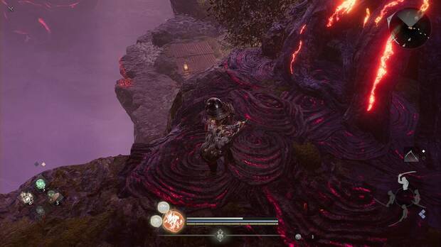 Nioh 3 - Kiyomizu mancillado, plataforma en la que dejarte caer para encontrar un arrepticio antes del final de la misi�n