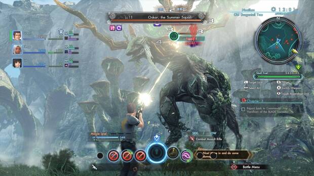 El sistema de combate supone la evolución natural de lo visto en Xenoblade Chronicles.