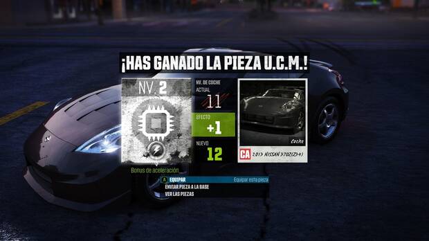 Cada prueba nos dar� una pieza, imprescindible para mejorar el coche, y si conseguimos plata u oro, tendr� adem�s una bonificaci�n al azar.