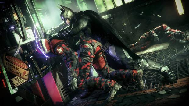Batman veng�ndose de uno de los chicos de Iron Galaxy por la conversi�n a PC que han hecho de su juego.