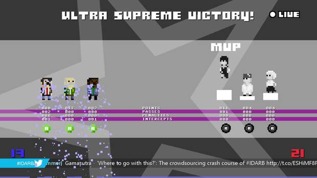 La adictiva experiencia de #IDARB no se basa únicamente en el multijugador: el humor, antes, durante y después del partido, está muy presente.
