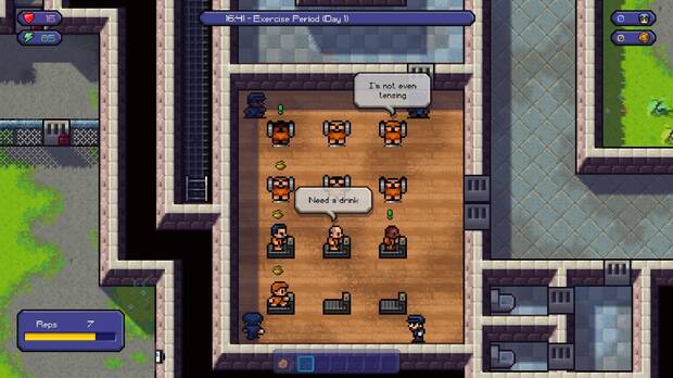 ��En la trena hay que ponerse en forma!� En �The Escapists� podemos matar el tiempo en el gimnasio.