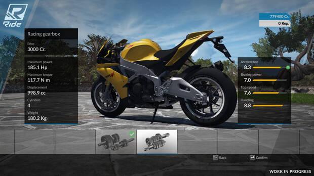 Comprar mejoras para nuestras motos ser� fundamental para hacernos con la victoria.