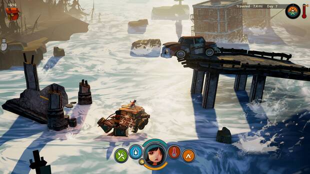 La ambientaci�n y el apartado art�stico de �The Flame in the Flood� es excelente.