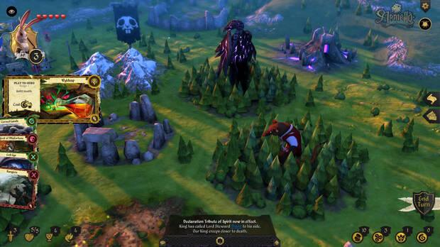 Armello es precioso, pero echamos en falta una vista más alejada para ver todo el mapa de un vistazo.
