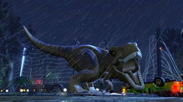 La escena del tiranosaurio sirve muy bien para entender c�mo funciona el juego y c�mo incorpora el humor a los momentos m�s tensos de la primera pel�cula.