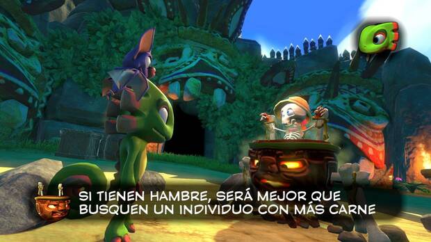 Los diálogos y los personajes también recuerdan a los de los juegos de Rare para Nintendo 64.