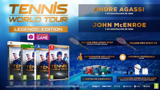 GAME detalla el contenido de su edicin exclusiva para Tennis World Tour Imagen 2