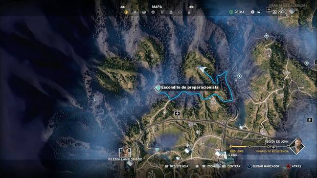 Far Cry 5, Escondites de preparacionista, Región de John, Materiales y misiones