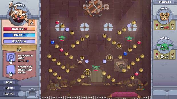 Mazmorras, rol, clases... No, no es el último roguelite indie de siempre, se parece más a 'Peggle'.