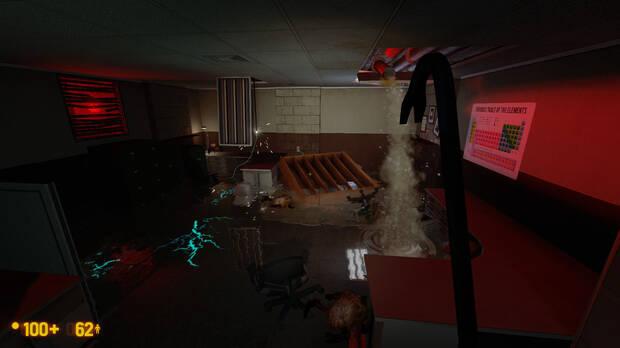 Los reflejos y los efectos lum�nicos nos hacen olvidar a veces que 'Half-Life' tiene 22 a�os.