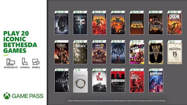 20 juegos de Bethesda llegan a Xbox Game Pass.