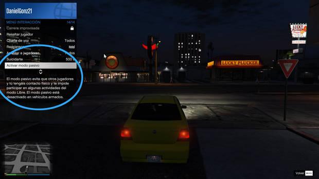 GTA Online - Cómo activar el modo pasivo