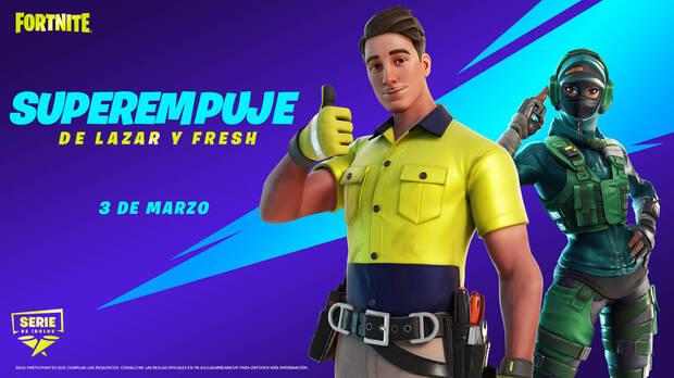 Cmo conseguir la skin de LazarBeam gratis en Fortnite? - Torneo Superempuje de Fresh y Lazar