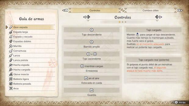 Monster Hunter Rise - Controles de Gran Espada