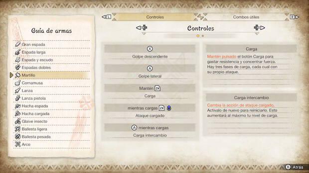 Monster Hunter Rise - Controles del Martillo