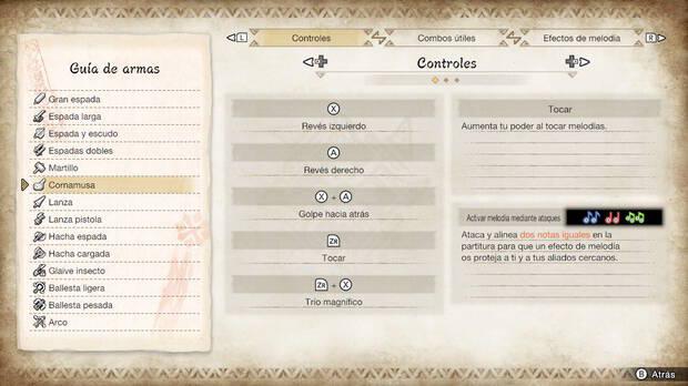 Monster Hunter Rise - Controles de la Cornamusa