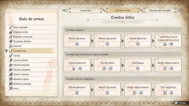 Monster Hunter Rise - Combos útiles de la Cornamusa