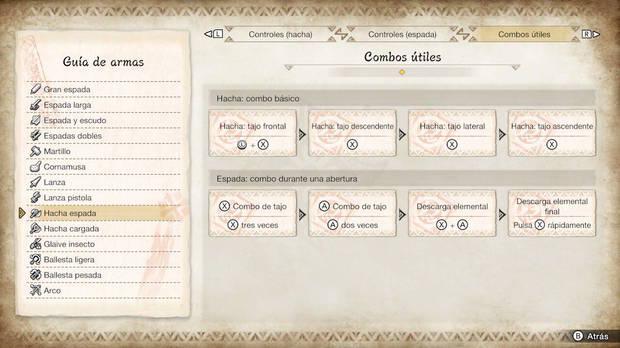 Monster Hunter Rise - Combos útiles del Hacha espada