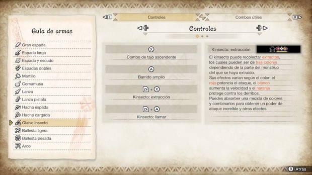 Monster Hunter Rise - Controles del Glaive insecto