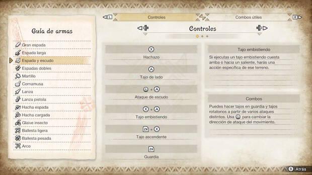 Monster Hunter Rise - Controles de Espada y escudo
