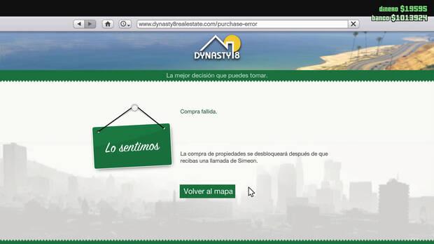 Compra fallida en Dinasty 8
