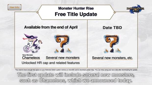 Contenido adicional gratuito de Monster Hunter Rise.