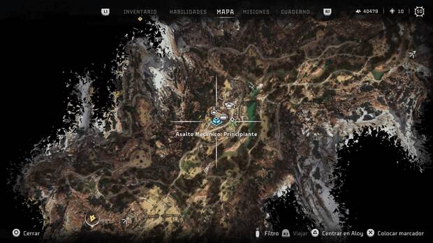Horizon Forbidden West - Localización y recompensas del jugador de Asalto mecánico: Salma en Cadena Chirriante