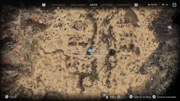 Horizon Forbidden West - Localización y recompensas del jugador de Asalto mecánico: Asalto mecánico de Rescoldo Oculto