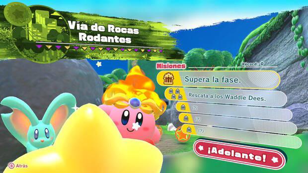 Kirby y la tierra olvidada - Vía de Rocas Rodantes: Misiones