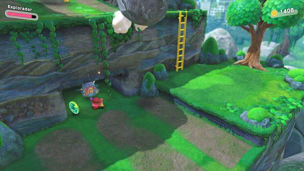 Kirby y la tierra olvidada - Vía de Rocas Rodantes: Waddle Dee nº 1
