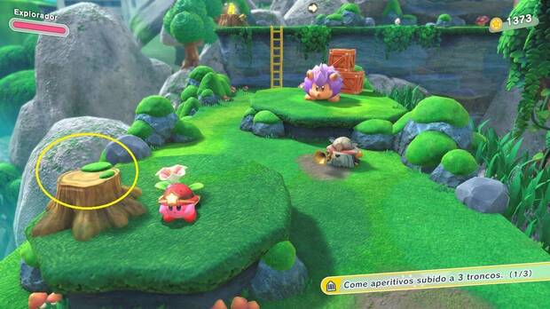 Kirby y la tierra olvidada - Vía de Rocas Rodantes: Aperitivo nº 1