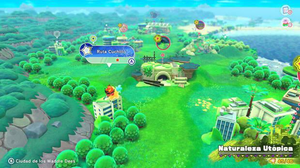 Kirby y la tierra olvidada - Ruta del tesoro de Naturaleza Utópica: Ruta Cuchillo