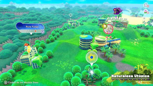 Kirby y la tierra olvidada - Ruta del tesoro de Naturaleza Utópica: Ruta Fuego