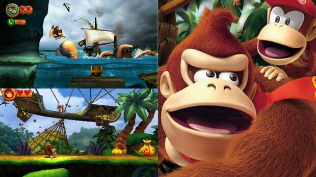Capturas de Donkey Kong Country Returns 3D.