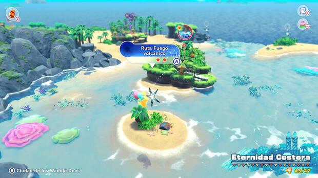 Kirby y la tierra olvidada - Ruta del tesoro de Eternidad Costera: Ruta Fuego Volcánico