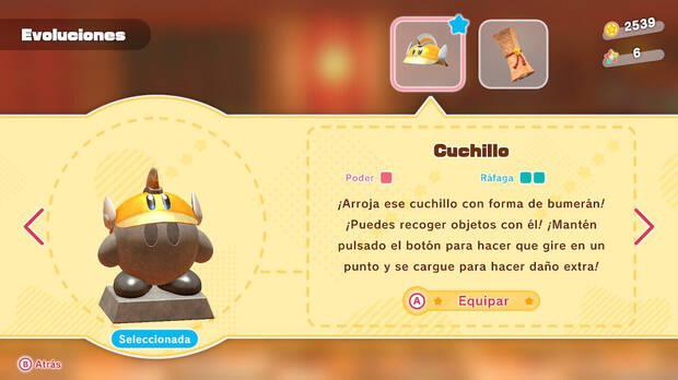 Kirby y la tierra olvidada - Habilidad Cuchillo