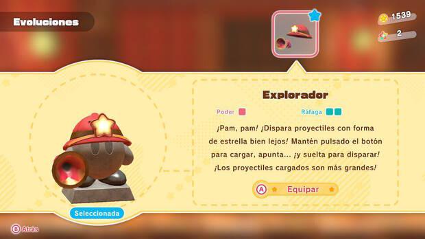 Kirby y la tierra olvidada - Habilidad Explorador