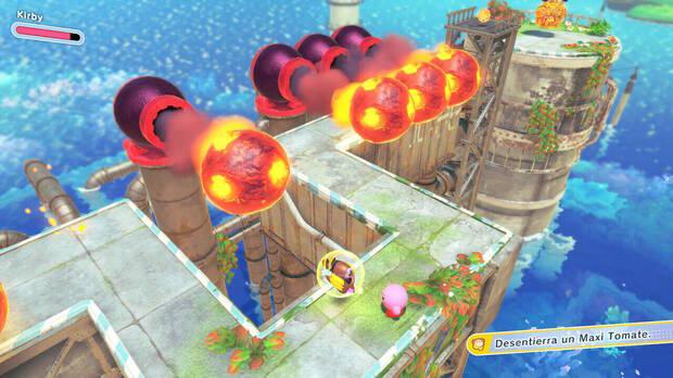 Kirby y la tierra olvidada - Islotes Cimentados: Localización del Maxi Tomate enterrado